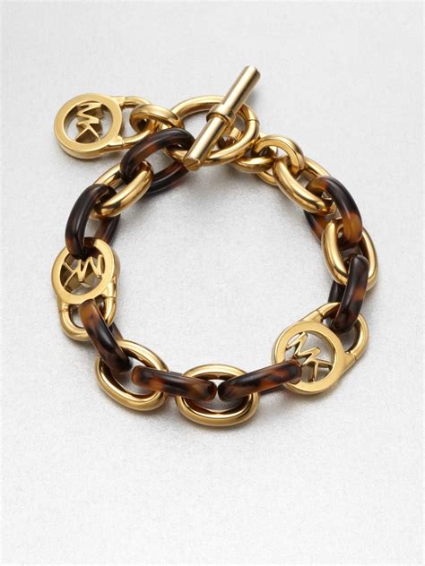 michael kors tortoise chain link bracelet